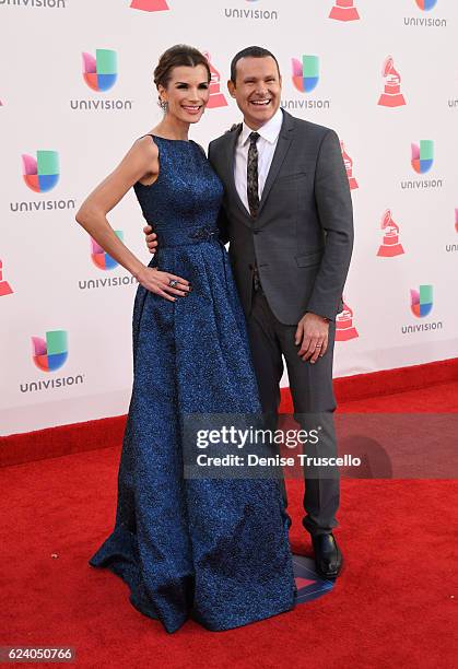Cristina Tacher and Alan Tacher attend The 17th Annual Latin Grammy Awards at T-Mobile Arena on November 17, 2016 in Las Vegas, Nevada.