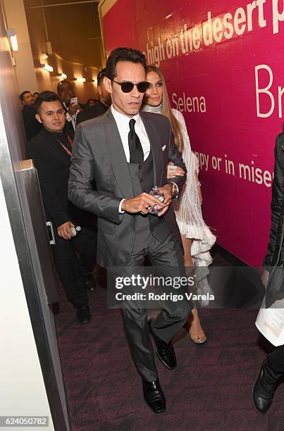 Recording artist Marc Anthony and singer/actress Jennifer Lopez attends The 17th Annual Latin Grammy Awards at T-Mobile Arena on November 17, 2016 in...