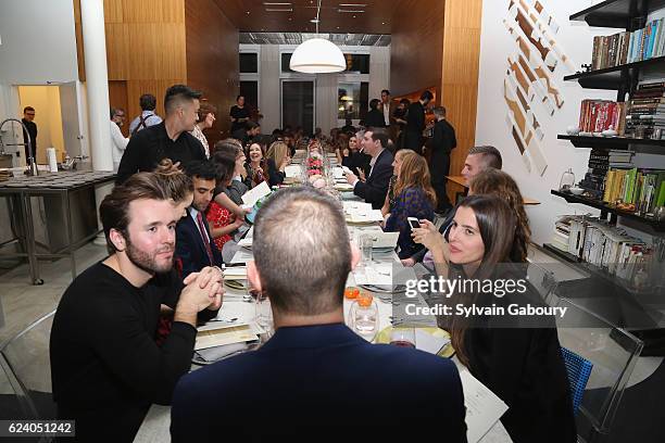 Atmosphere at Edible Schoolyard NYC Annual Harvest Dinner with Chef Massimo Bottura, Hosted by Lela Rose at Private Residence on November 17, 2016 in...