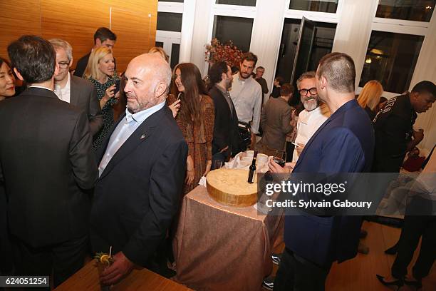 Atmosphere at Edible Schoolyard NYC Annual Harvest Dinner with Chef Massimo Bottura, Hosted by Lela Rose at Private Residence on November 17, 2016 in...