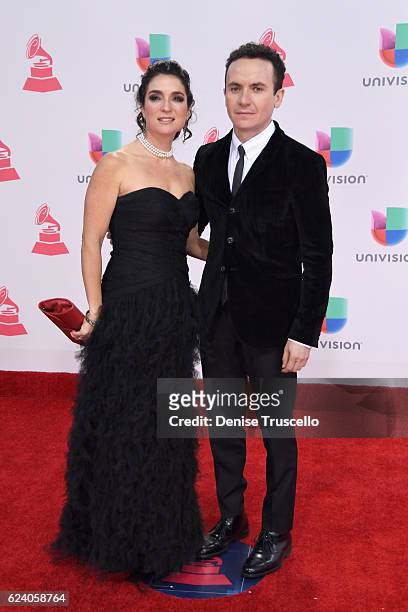 Juliana Posada and singer Fonseca attend The 17th Annual Latin Grammy Awards at T-Mobile Arena on November 17, 2016 in Las Vegas, Nevada.