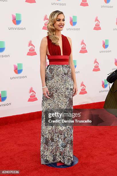 Model/tv personality Daniela di Giacomo attends The 17th Annual Latin Grammy Awards at T-Mobile Arena on November 17, 2016 in Las Vegas, Nevada.