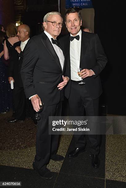 Tom Brokaw and Steve Burke attend the American Museum of Natural History's 2016 Museum Gala at American Museum of Natural History on November 17,...