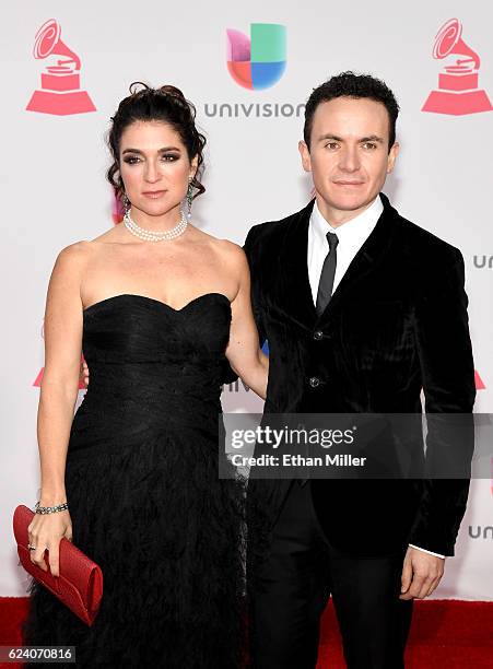 Juliana Posada and recording artist Fonseca attend The 17th Annual Latin Grammy Awards at T-Mobile Arena on November 17, 2016 in Las Vegas, Nevada.