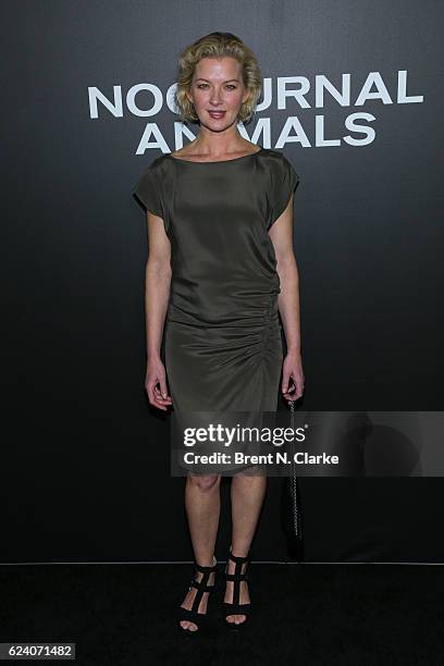 Actress Gretchen Mol attends the "Nocturnal Animals" New York premiere held at The Paris Theatre on November 17, 2016 in New York City.