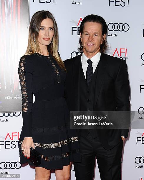 Actor Mark Wahlberg and wife Rhea Durham attend the closing night gala screening of "Patriots Day" at the 2016 AFI Fest at TCL Chinese Theatre on...