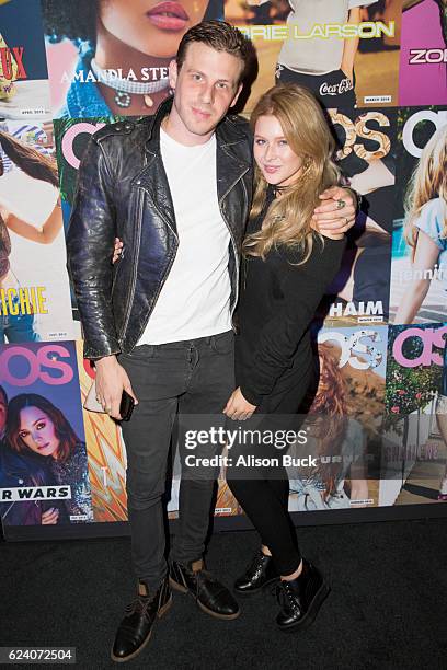 Tommy King and actress Renee Olstead arrives at ASOS Launches US Edition of Magazine at The Sayers Club on November 17, 2016 in Hollywood, California.