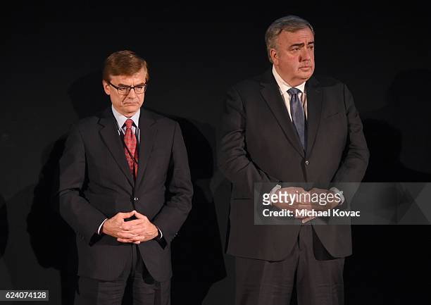 Special Agent in Charge of the FBI's Boston Division Richard DesLauriers and former police commissioner Edward F. Davis attend the premiere of...