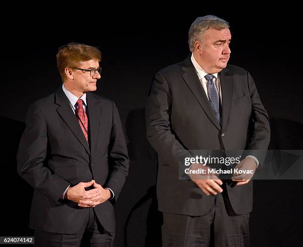 Special Agent in Charge of the FBI's Boston Division Richard DesLauriers and former police commissioner Edward F. Davis attend the premiere of...