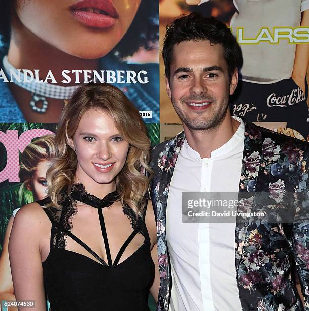 Actors Claudia Lee and Jayson Blair attend the launch of ASOS Magazine US Edition at The Sayers Club on November 17, 2016 in Hollywood, California.