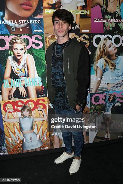 Musician Nick De La Hoyde attends the launch of ASOS Magazine US Edition at The Sayers Club on November 17, 2016 in Hollywood, California.