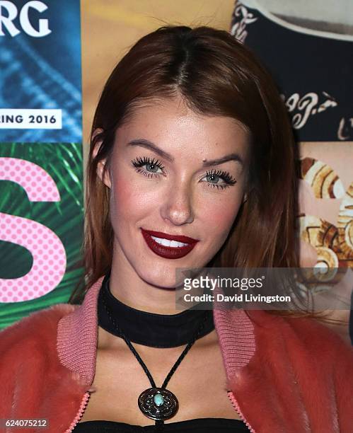 Model Jessica Vargas attends the launch of ASOS Magazine US Edition at The Sayers Club on November 17, 2016 in Hollywood, California.