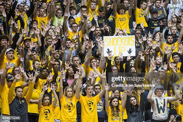 Wichita State Shockers student section during the NCAA division one mens basketball game between the Tulsa Golden Hurricane and the Wichita State...