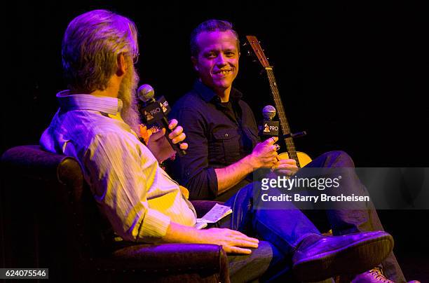 David Macias and musician Jason Isbell during the GRAMMY Up Close & Personal with Jason Isbell and David Macias at Old Town School of Folk Music on...
