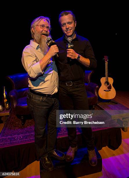 David Macias and musician Jason Isbell during the GRAMMY Up Close & Personal with Jason Isbell and David Macias at Old Town School of Folk Music on...