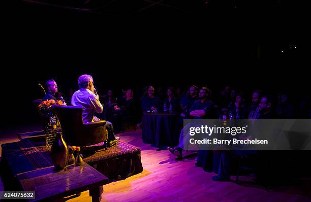 Musician Jason Isbell and David Macias during the GRAMMY Up Close & Personal with Jason Isbell and David Macias at Old Town School of Folk Music on...