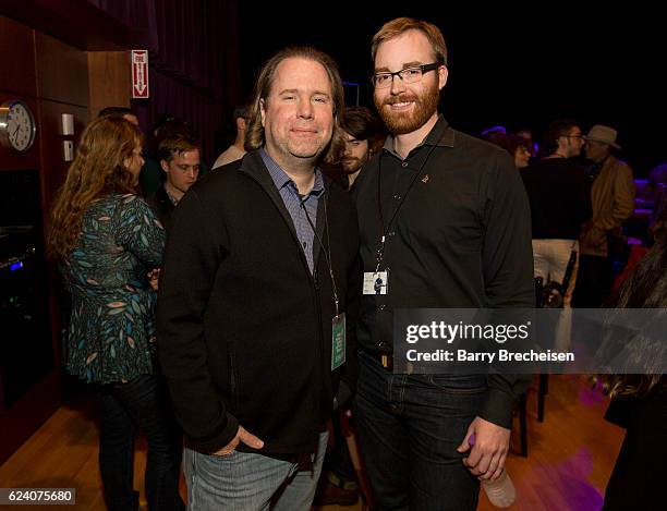 Chicago Chapter and Old School of Folk members mingle during the GRAMMY Up Close & Personal with Jason Isbell and David Macias at Old Town School of...