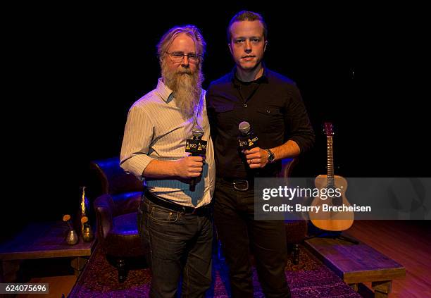 David Macias and musician Jason Isbell during the GRAMMY Up Close & Personal with Jason Isbell and David Macias at Old Town School of Folk Music on...