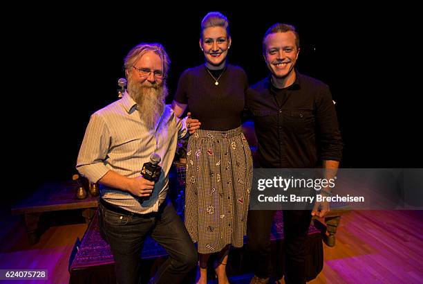 David Macias, Sarah Jansen and musician Jason Isbell during the GRAMMY Up Close & Personal with Jason Isbell and David Macias at Old Town School of...