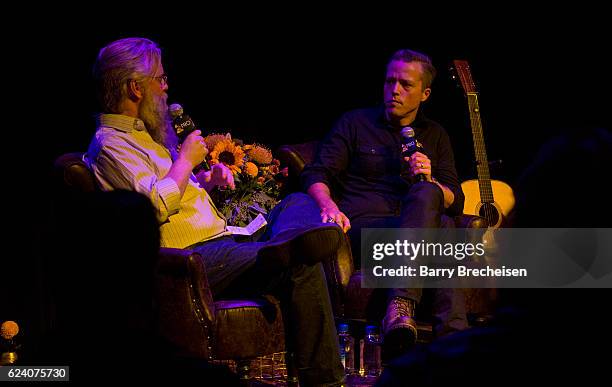 David Macias and musician Jason Isbell during the GRAMMY Up Close & Personal with Jason Isbell and David Macias at Old Town School of Folk Music on...