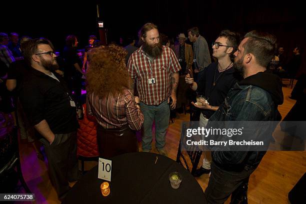 Chicago Chapter and Old School of Folk members mingle during the GRAMMY Up Close & Personal with Jason Isbell and David Macias at Old Town School of...