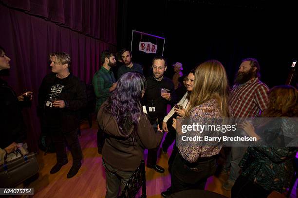 Chicago Chapter and Old School of Folk members mingle during the GRAMMY Up Close & Personal with Jason Isbell and David Macias at Old Town School of...