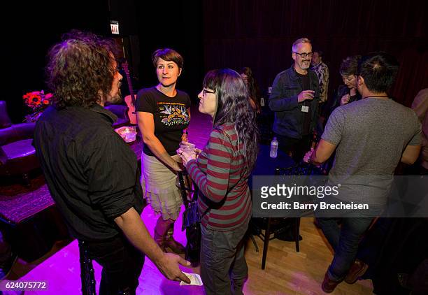 Chicago Chapter and Old School of Folk members mingle during the GRAMMY Up Close & Personal with Jason Isbell and David Macias at Old Town School of...
