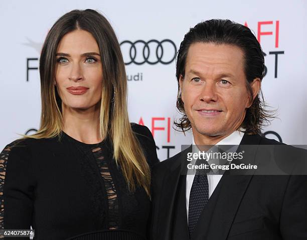 Actor Mark Wahlberg and model Rhea Durham arrive at the AFI FEST 2016 Presented By Audi - Closing Night Gala - Screening Of Lionsgate's "Patriots...