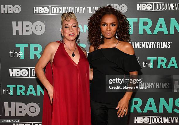 Subject of the documentary Bamby Salcedo and interviewer/producer Janet Mock attend HBO Documentary Film "THE TRANS LIST" NY Premiere at Paley Center...