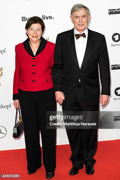Horst Koehler and his wife Eva Luise arrive at the Bambi Awards 2016 at Stage Theater on November 17, 2016 in Berlin, Germany.