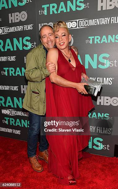 Fashion designer Daniel Silver and subject of the documentary Bamby Salcedo attend HBO Documentary Film "THE TRANS LIST" NY Premiere at Paley Center...