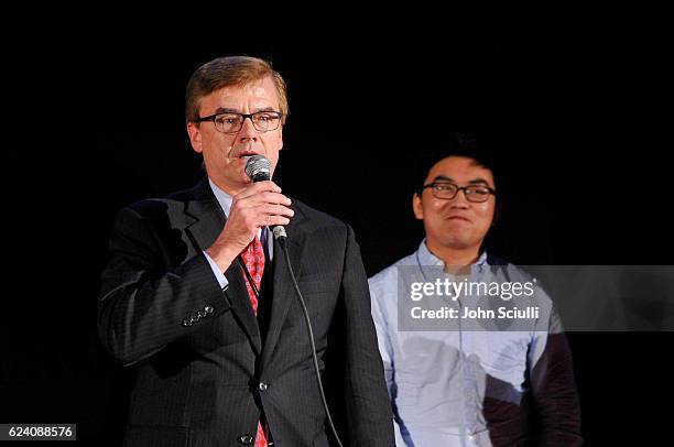 Special Agent in Charge of the FBI's Boston Division Richard DesLauriers and Danny Meng attend the AFI Closing Night Screening of "Patriots Day" at...