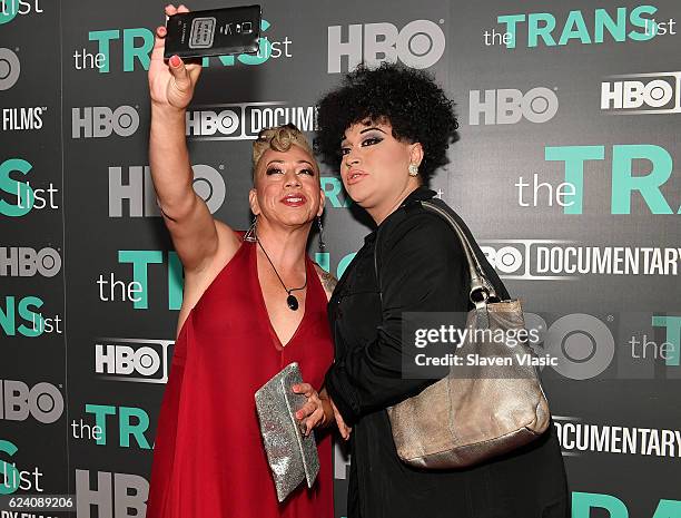 Subject of the documentary Bamby Salcedo and guest attend HBO Documentary Film "THE TRANS LIST" NY Premiere at Paley Center For Media on November 17,...