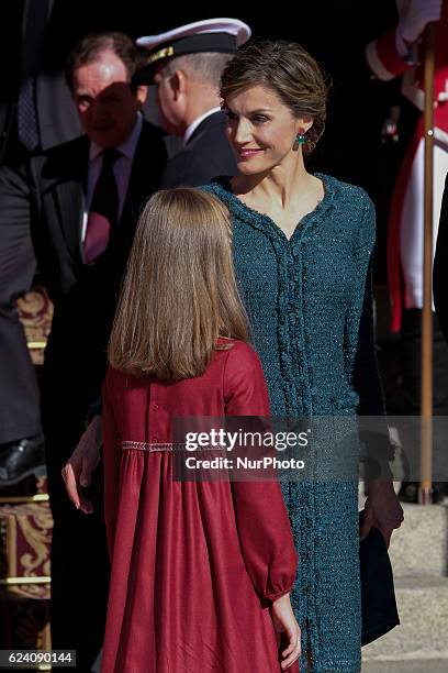 Queen Letizia of Spain attend the opening ceremony of 12th legislative session at the Spanish Parliament on November 17, 2016 in Madrid, Spain.