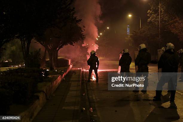 Violent scuffles broke out on the streets of Thessaloniki on November 17 after thousands marched to mark the 43rd anniversary of the Athens...