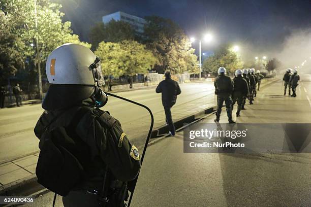 Violent scuffles broke out on the streets of Thessaloniki on November 17 after thousands marched to mark the 43rd anniversary of the Athens...