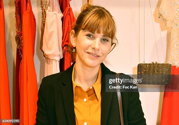 Cecile Togni from The Putafranges band attends the Pronovias Paris Flagship Launch Cocktail at Pronovias Place des Victoires on November 17, 2016 in...
