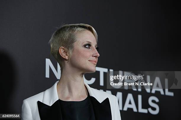 Actress Andrea Riseborough attends the "Nocturnal Animals" New York premiere held at The Paris Theatre on November 17, 2016 in New York City.