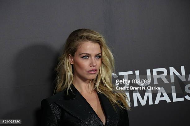 Model Hailey Clauson attends the "Nocturnal Animals" New York premiere held at The Paris Theatre on November 17, 2016 in New York City.