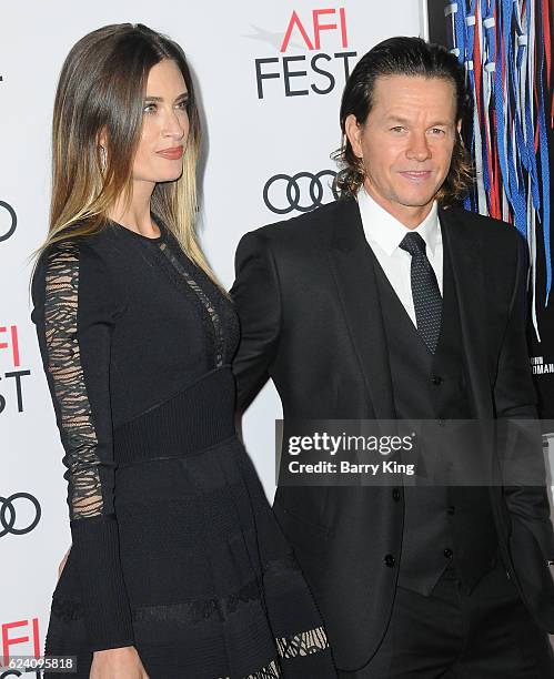 Model Rhea Durham and actor Mark Wahlberg attend Closing Night Gala and screening of Lionsgate's 'Patriot's Day' during AFI FEST 2016 presented by...