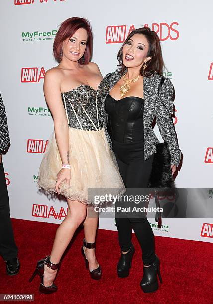 Actors Tory Lane and Akira Lane attend the 2017 AVN Awards nomination party at Avalon on November 17, 2016 in Hollywood, California.