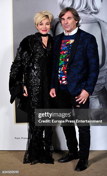 Hubertus Von Hohenlohe and Simona Gandolfi attend the opening of the exhibition 'LOEWE Past, Present, Future' at Botanic Garden on November 17, 2016...