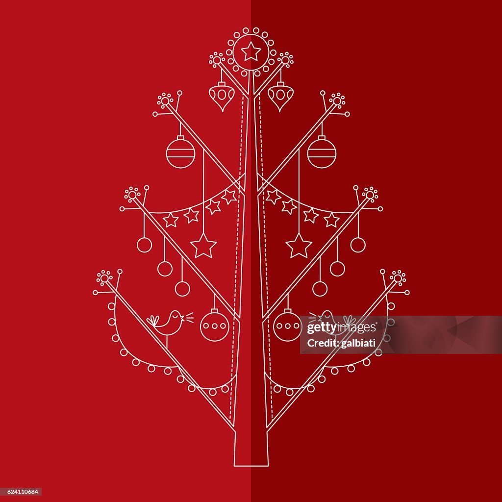 Christmas tree with ornaments 2