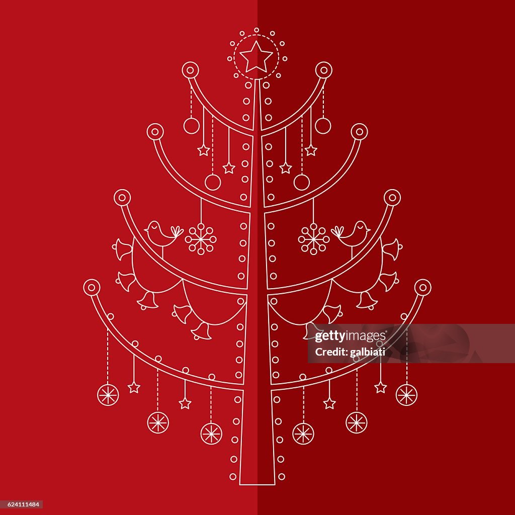 Christmas tree with ornaments 5