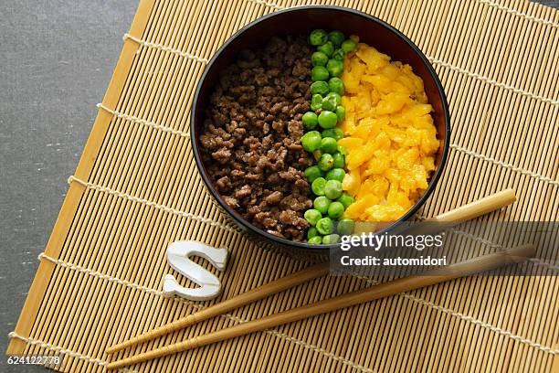 three color soborodon - ground beef stock pictures, royalty-free photos & images