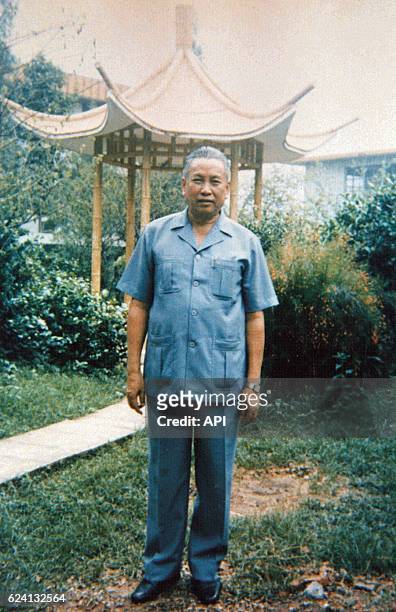 Portrait of Pol Pot in China, in 1988.