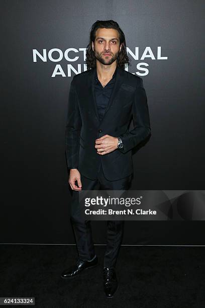 Actor Alexander DiPersia attends the "Nocturnal Animals" New York premiere held at The Paris Theatre on November 17, 2016 in New York City.