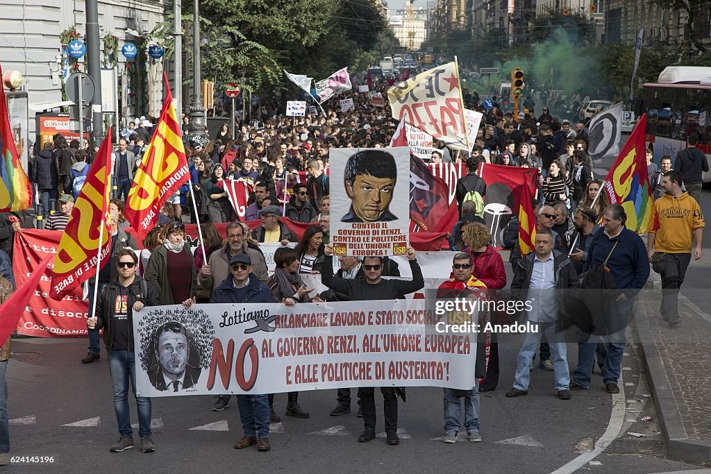 Rally against Renzi and constitutional reform