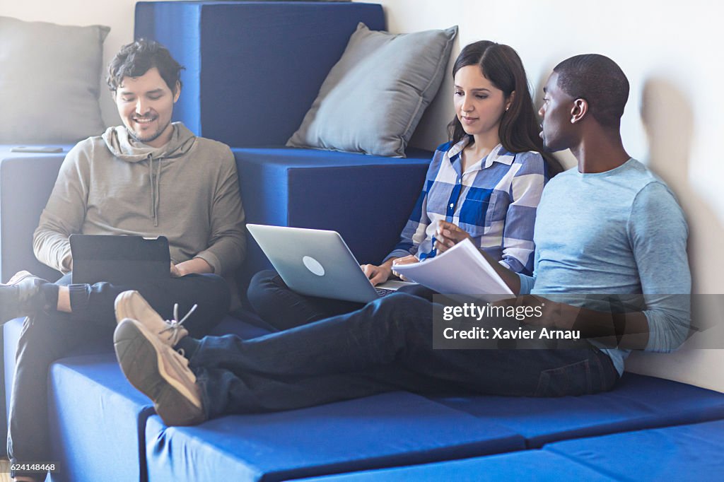Creative business people discussing in office