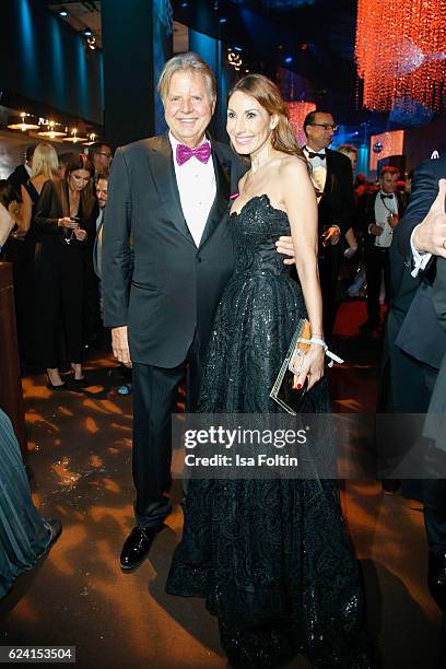 Business man Karlheinz Koegel and his wife Dagmar Koegel pose at the Bambi Awards 2016 party at Atrium Tower on November 17, 2016 in Berlin, Germany.